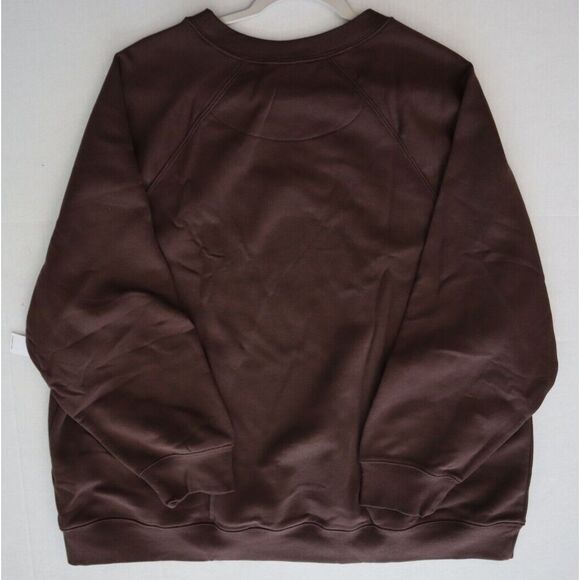 Old Navy Women Sz XL French Roast Brown Oversized French Terry Tunic Sweatshirt - Picture 7 of 9